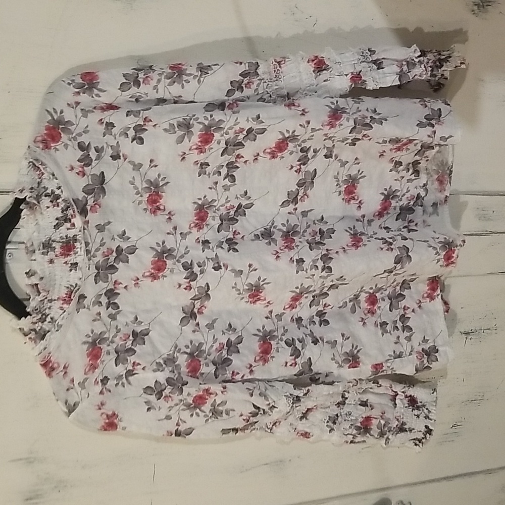 Maison Garrison boho Floral Blouse sz M